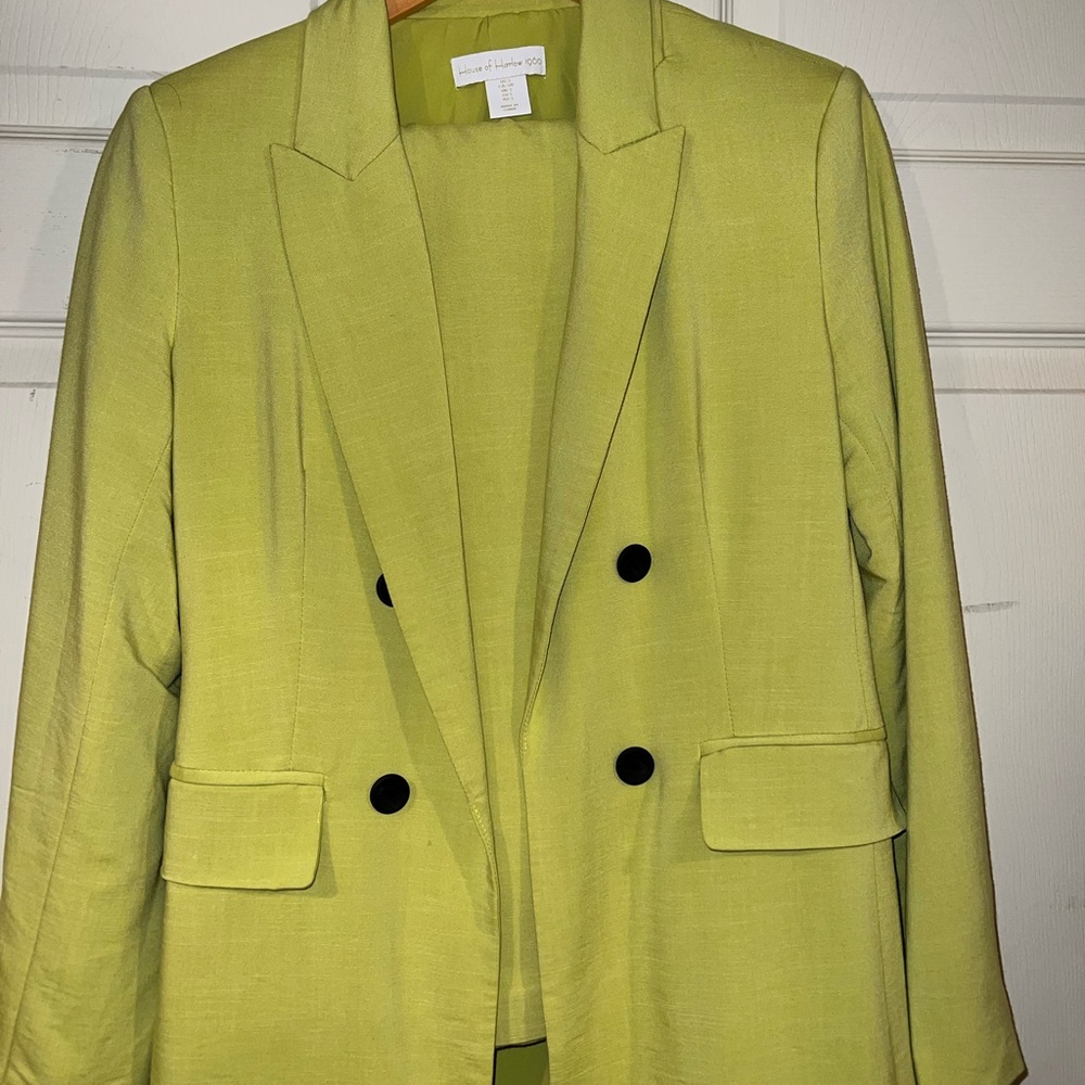 Harlow Vibrant Green Double-Breasted Blazer